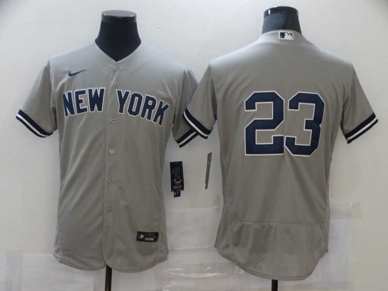 Men New York Yankees 23 No name Grey Elite Nike MLB Jerseys
